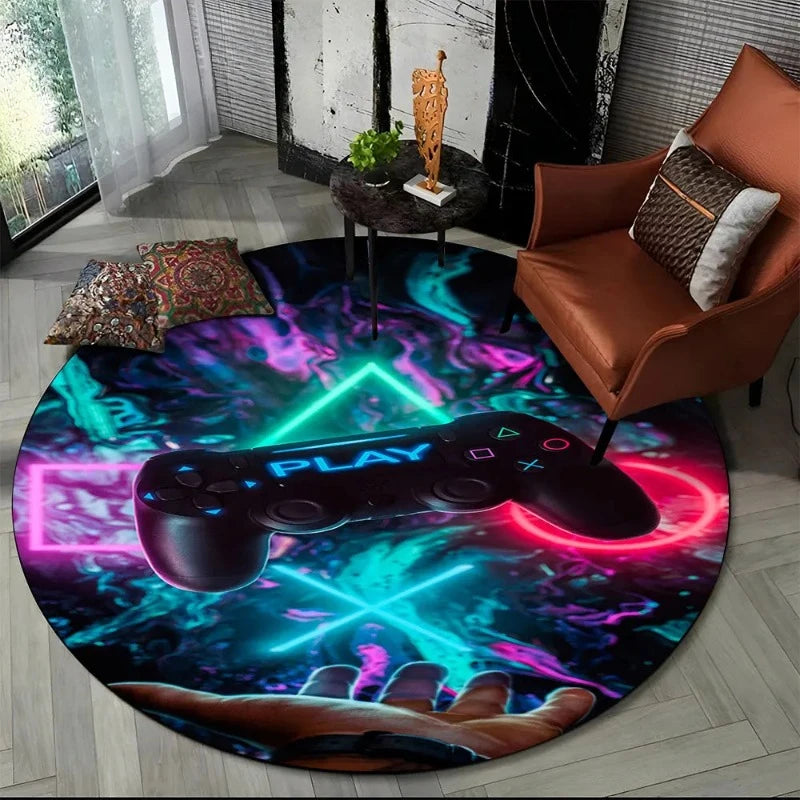 🎮 Round Gamer Rug