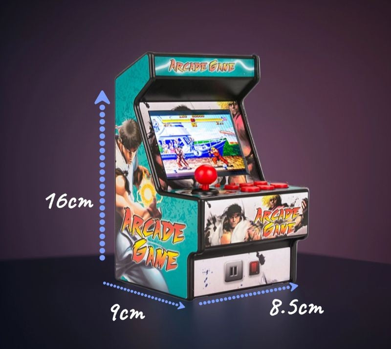 Miniaturowa Retro Arcade Cabinet – 16-bitowa z ponad 150 klasycznymi grami 🎮